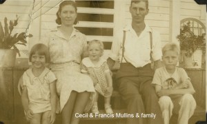 Cecil & Frances Mullins, Lucielle, Doris, Clyde