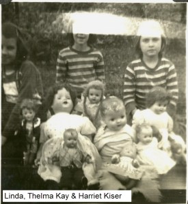 Linda, Thelma Kay & Harriette & dolls
