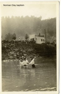Norman Baptism in the river