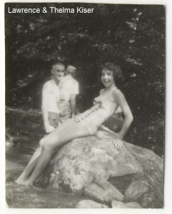 Thelma, Lawrence at swimming hole